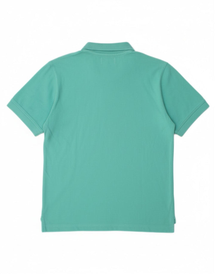 KAPPA Girls Polo Shirt 13-14 Years Large Turquoise Cotton