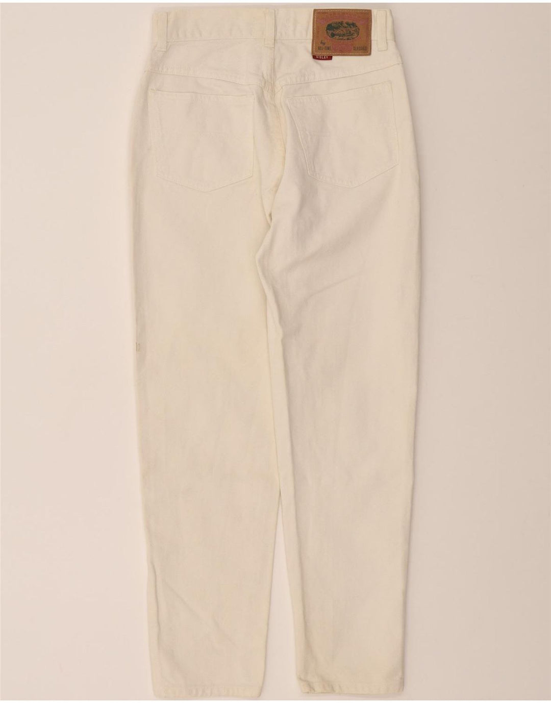 SISLEY Womens Relaxed Elegance Tapered Jeans W28 L28 White Cotton Vintage Sisley and Second-Hand Sisley from Messina Hembry 