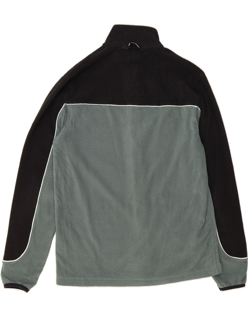 CHAMPION Mens Graphic Fleece Jacket UK 40 Large Grey Colourblock Polyester Vintage Champion and Second-Hand Champion from Messina Hembry 