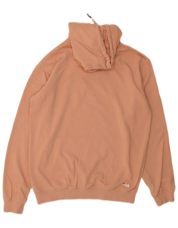 Fila Mens Graphic Hoodie Jumper Medium Pink Cotton