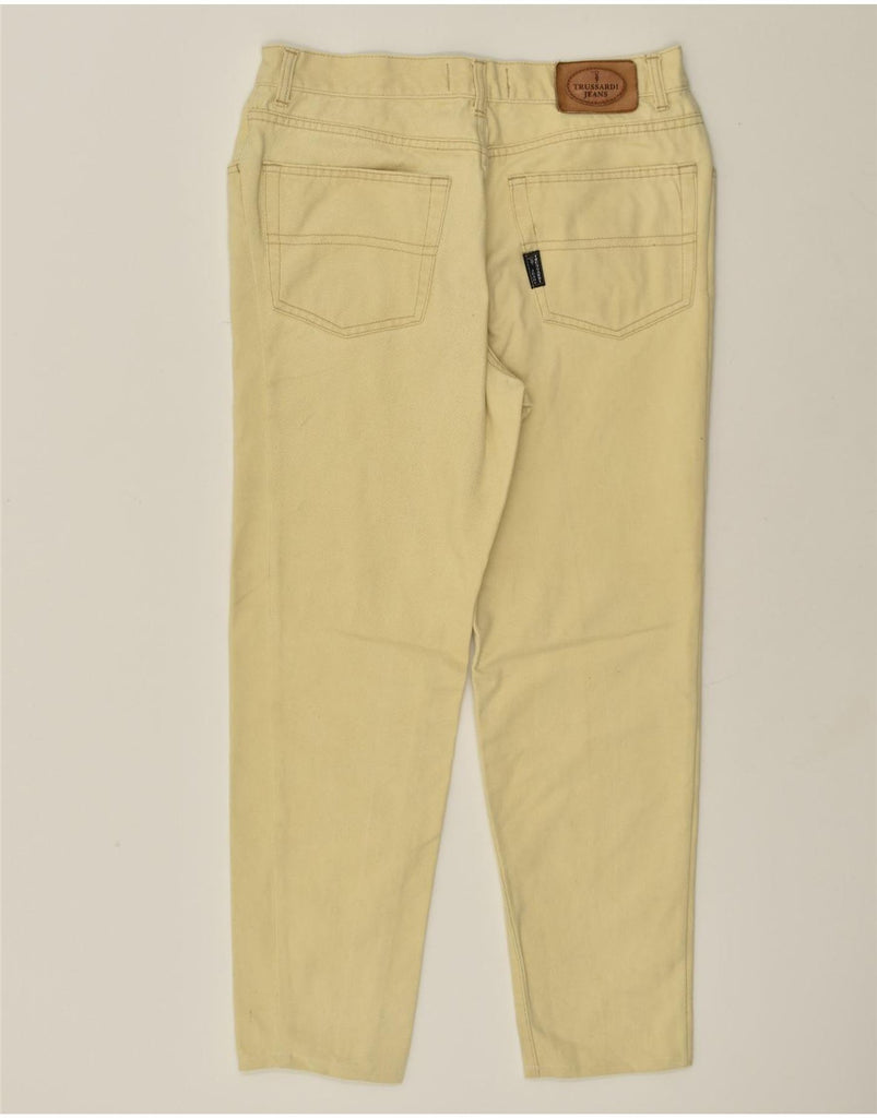 TRUSSARDI Mens Slim Jeans W38 L28 Beige Cotton | Vintage Trussardi | Thrift | Second-Hand Trussardi | Used Clothing | Messina Hembry 