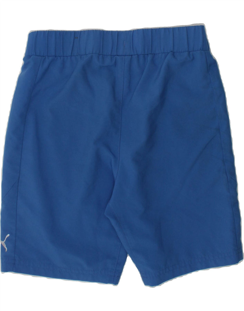 PUMA Boys Sport Shorts 9-10 Years Blue Polyester | Vintage Puma | Thrift | Second-Hand Puma | Used Clothing | Messina Hembry 