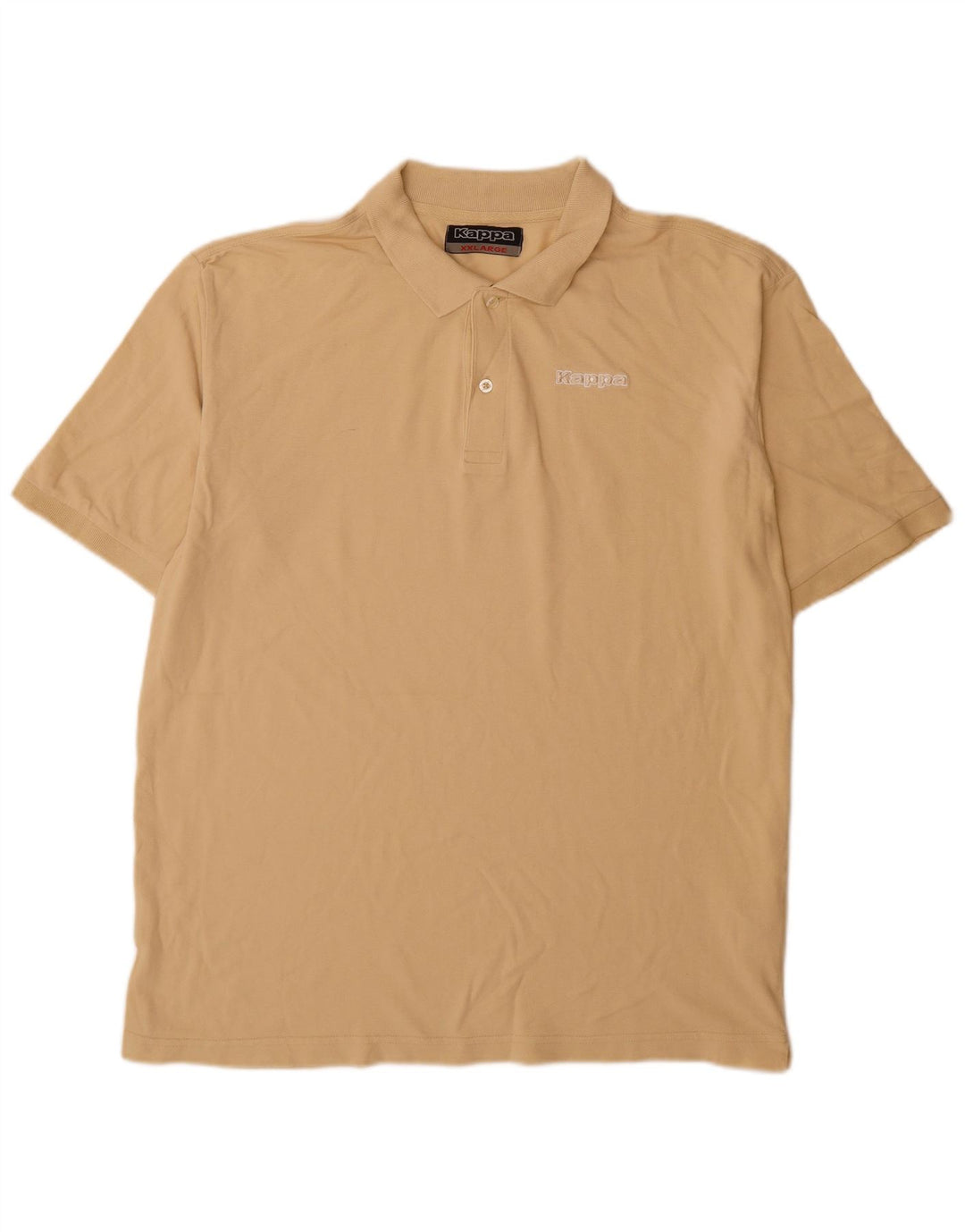 Kappa Mens Polo Shirt 2XL Beige Cotton