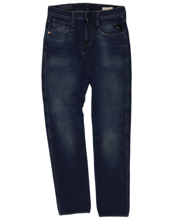 Replay Mens Slim Jeans W28 L30 Blue Cotton