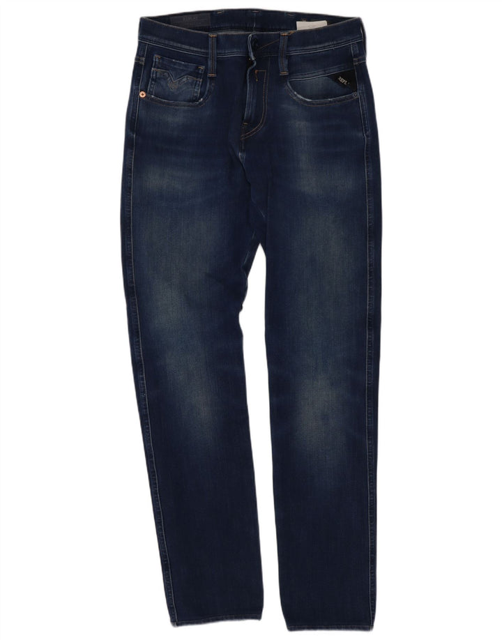 Replay Mens Slim Jeans W28 L30 Blue Cotton