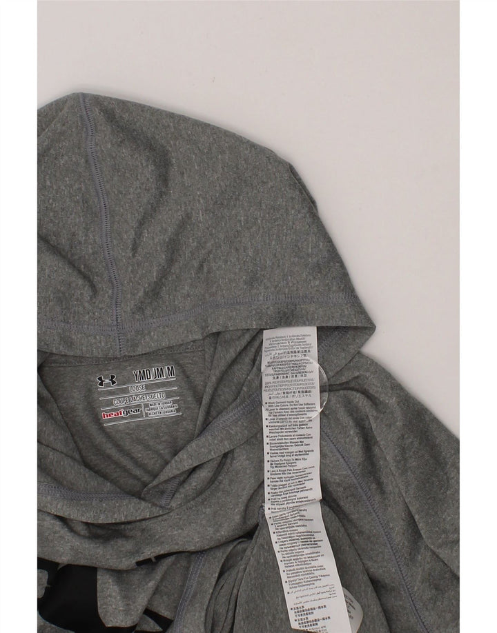 UNDER ARMOUR Girls Graphic Top Long Sleeve 9-10 Years Medium  Grey Vintage Under Armour and Second-Hand Under Armour from Messina Hembry 