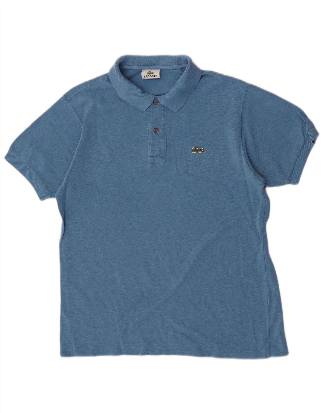 Lacoste Mens Polo Shirt Size 4 Medium Blue Cotton