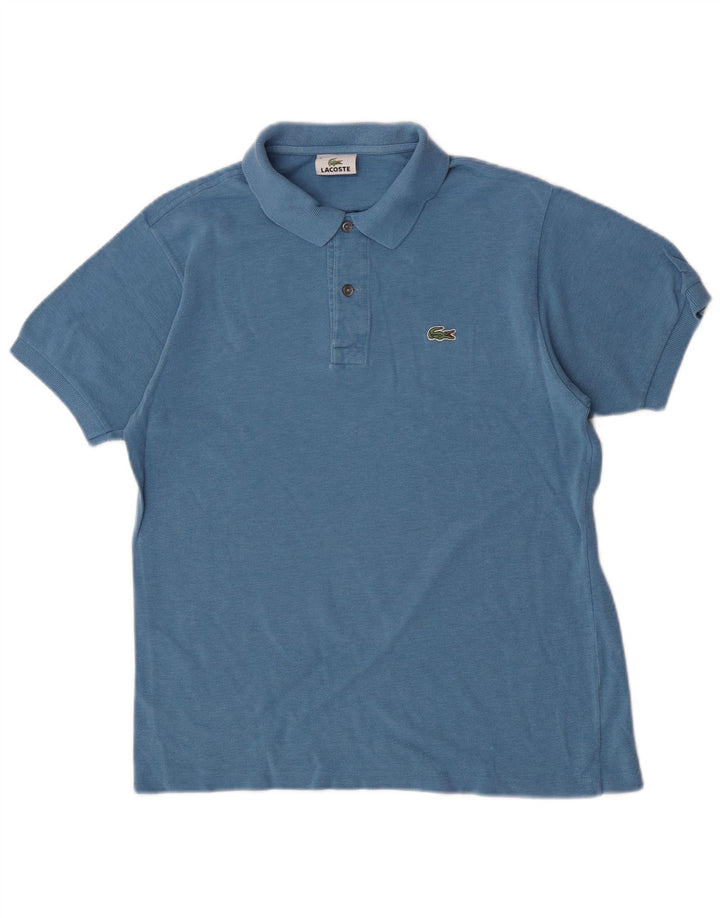 Lacoste Mens Polo Shirt Size 4 Medium Blue Cotton