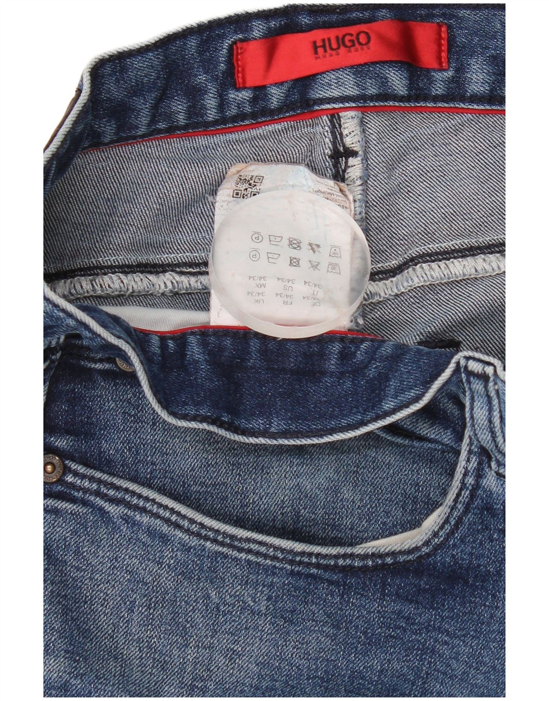 Hugo Boss Mens Slim Jeans W34 L34 Blue Cotton