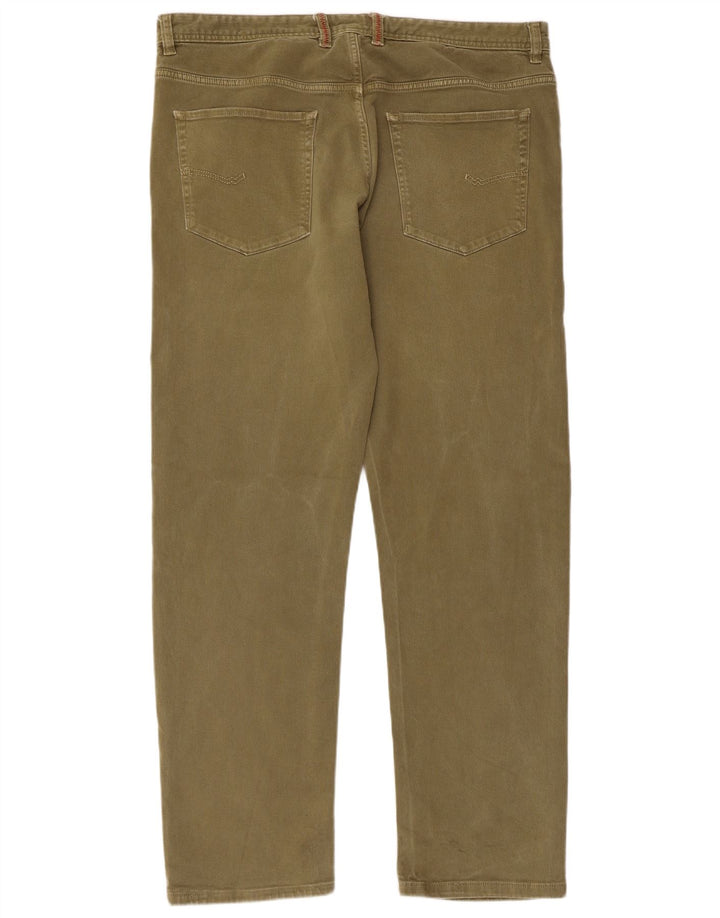 WHITE STUFF Mens Straight Jeans W38 L32 Khaki Cotton