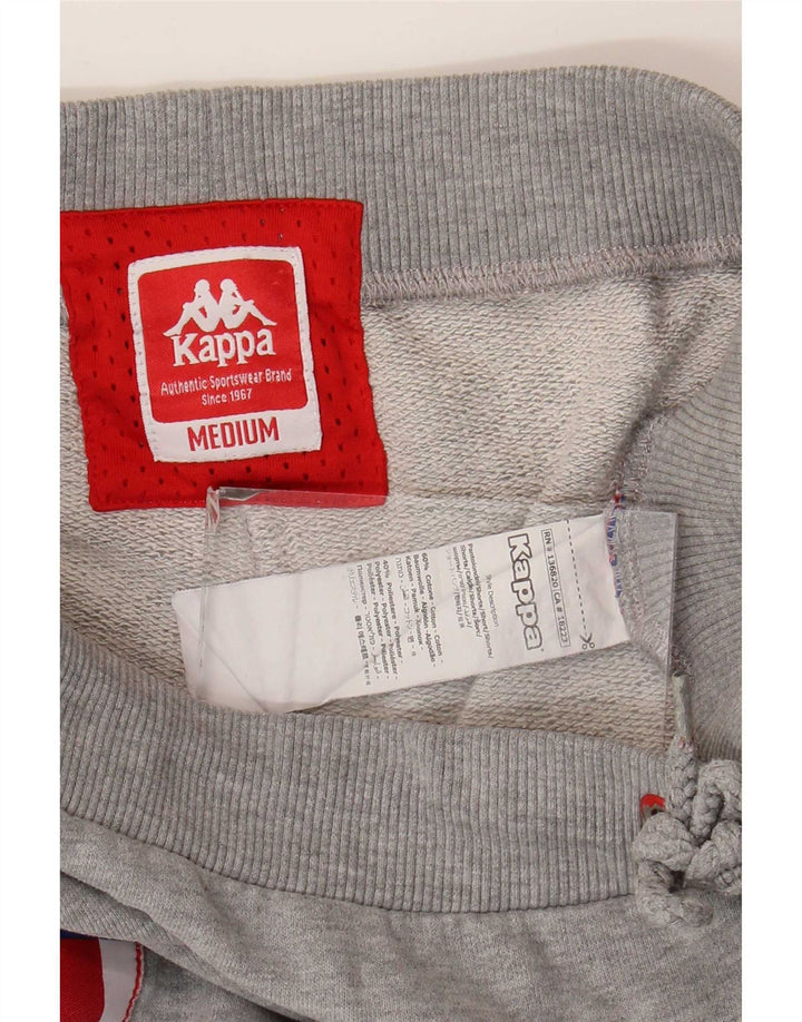 Kappa Mens Graphic Sport Shorts Medium Grey Colourblock Cotton