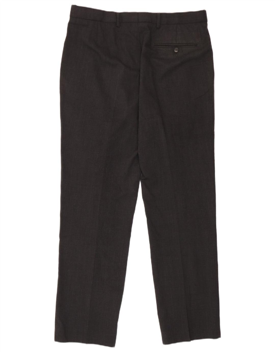 Marks & Spencer Mens Regular Fit Suit Trousers W34 L31 Grey Wool