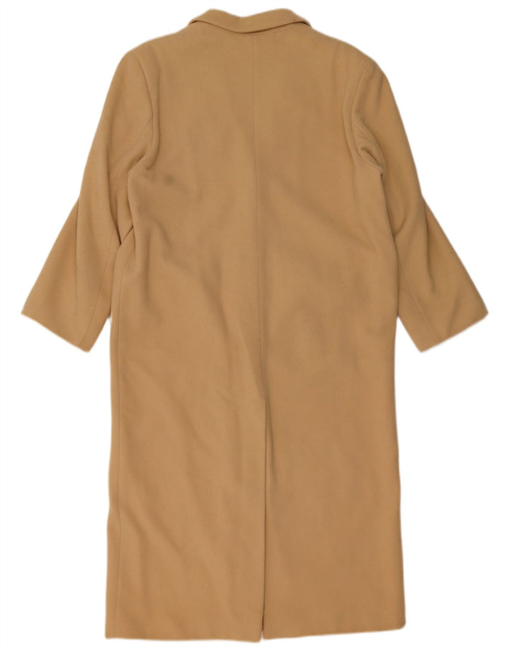 Benetton Womens Loose Fit Overcoat IT 42 Medium Beige Wool