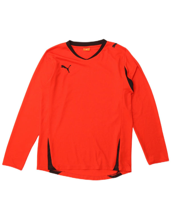 Puma Mens Top Long Sleeve Medium Red Colourblock