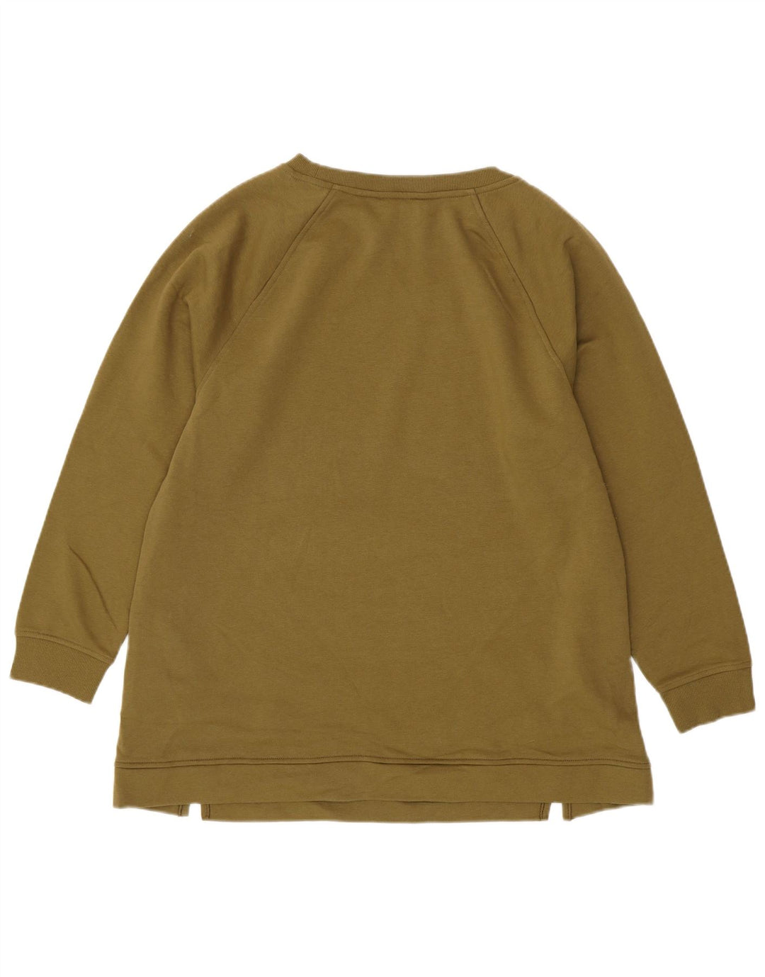 Marks & Spencer Womens Sweatshirt Jumper UK 16 Large  Khaki Cotton