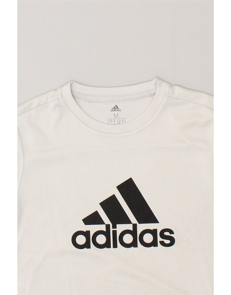 ADIDAS Boys Graphic T-Shirt Top 11-12 Years Medium White | Vintage Adidas | Thrift | Second-Hand Adidas | Used Clothing | Messina Hembry 