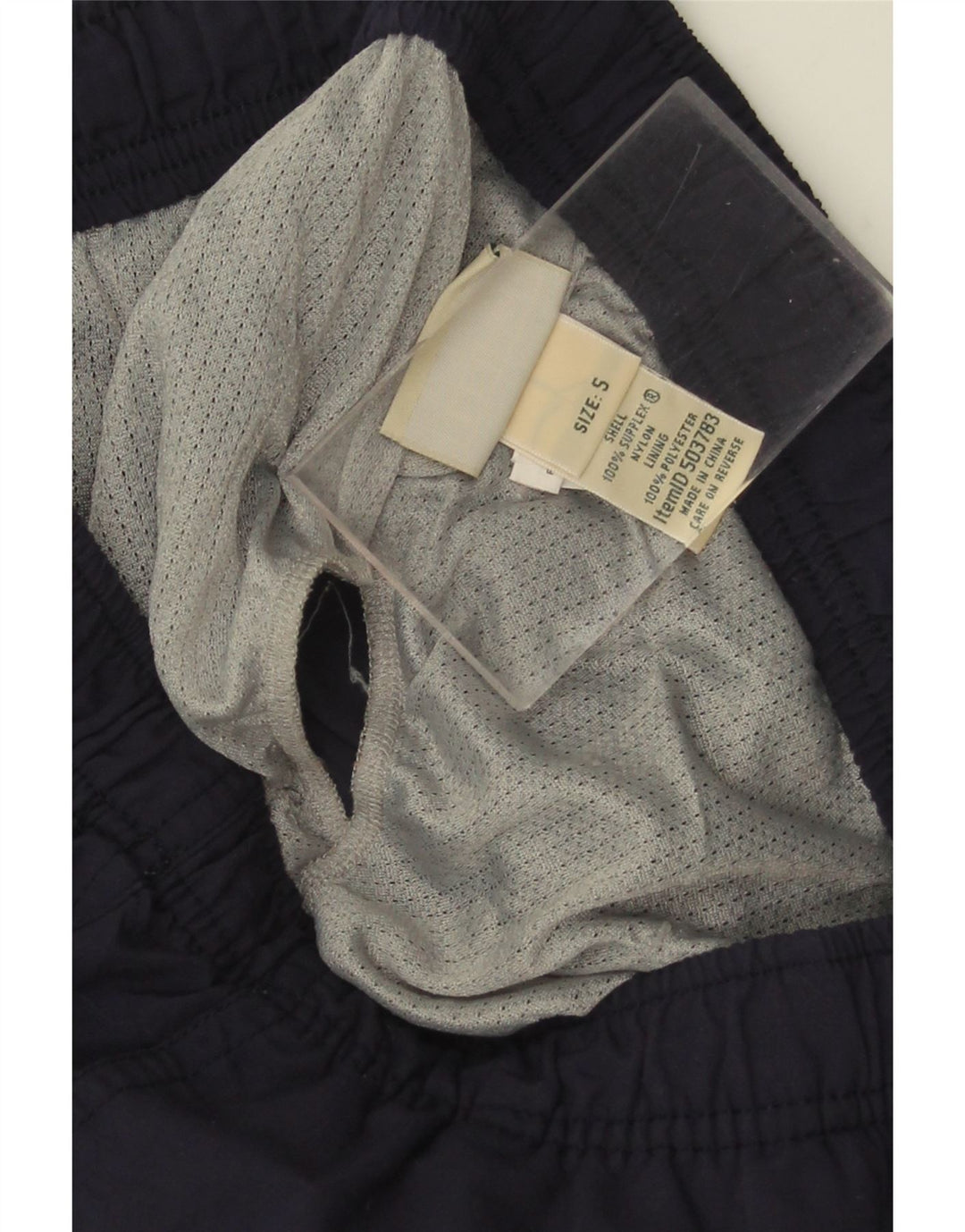 L.L.BEAN Mens Swimming Shorts Small Navy Blue Nylon