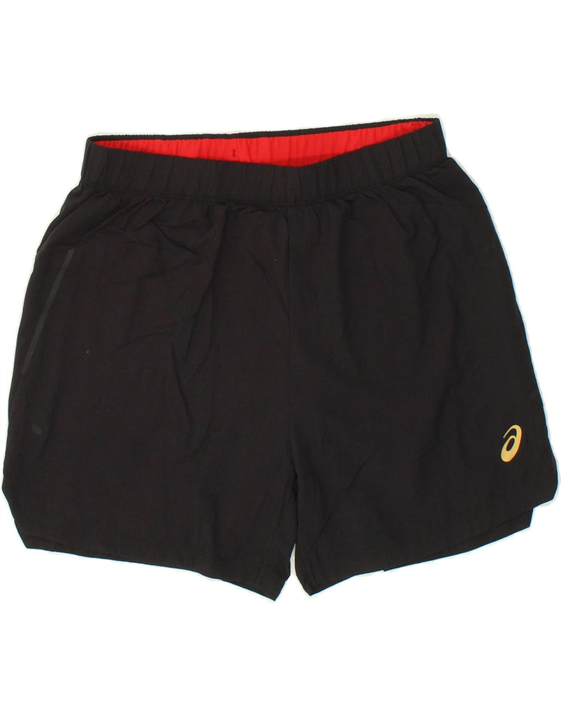 ASICS Mens Sport Shorts Medium Black | Vintage Asics | Thrift | Second-Hand Asics | Used Clothing | Messina Hembry 