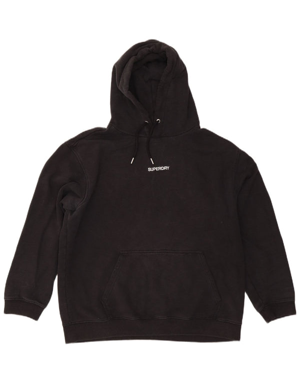 Superdry Mens Hoodie Jumper XL Black Cotton