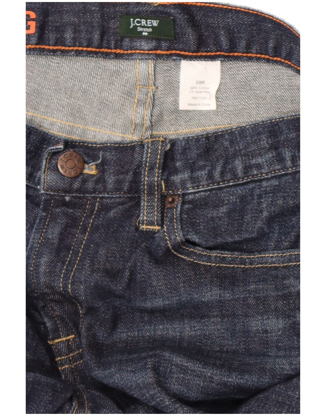 J. Crew Womens Hipslung Bootcut Jeans W29 L33 Navy Blue Cotton