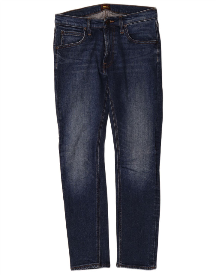 Lee Womens Luke Slim Jeans W29 L30 Blue Cotton