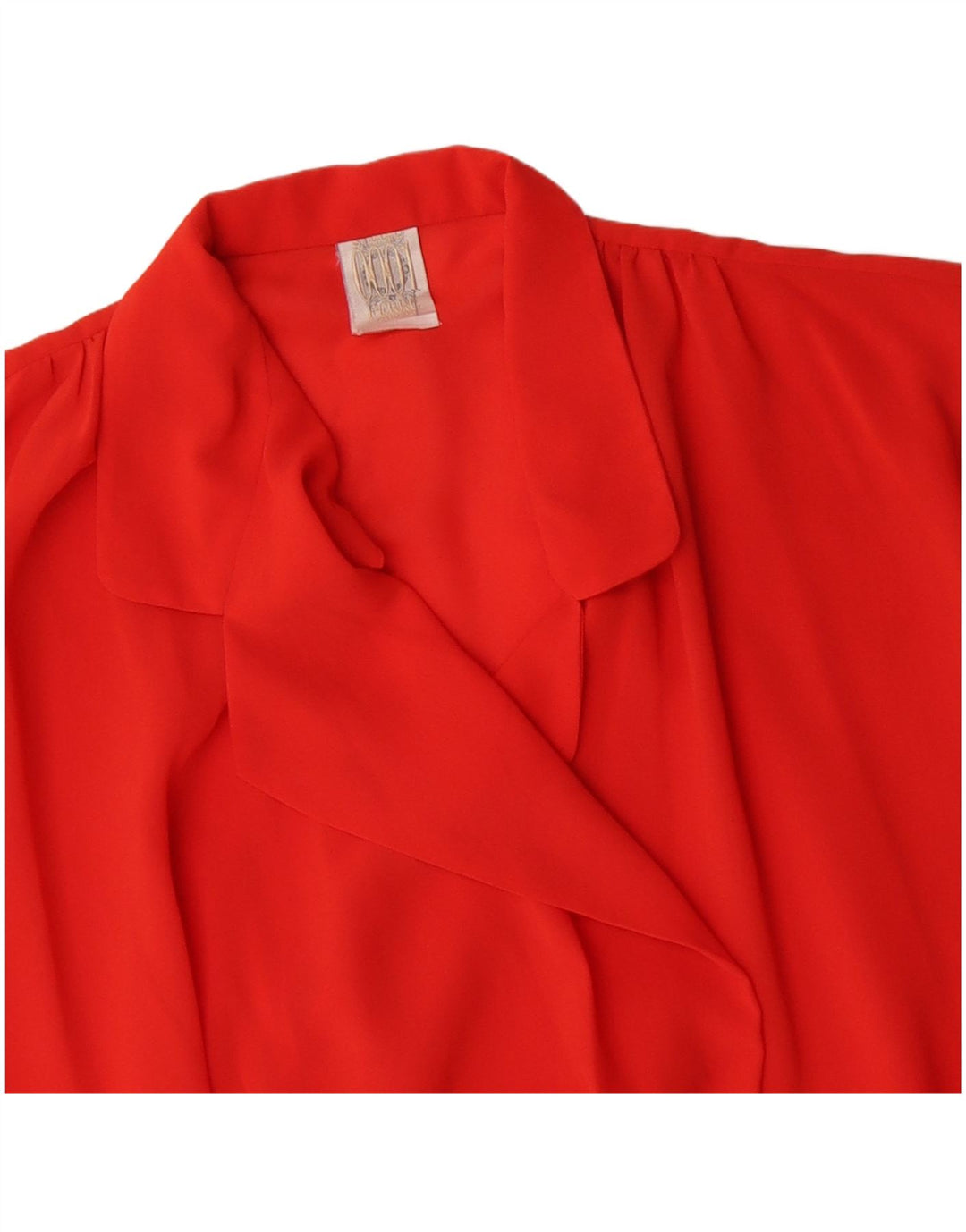 Ferre Womens 3/4 Sleeve Shirt Blouse UK 18 XL Red Polyester