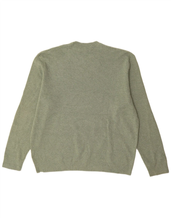 Marks & Spencer Mens Crew Neck Jumper Sweater 3XL Green Polyester