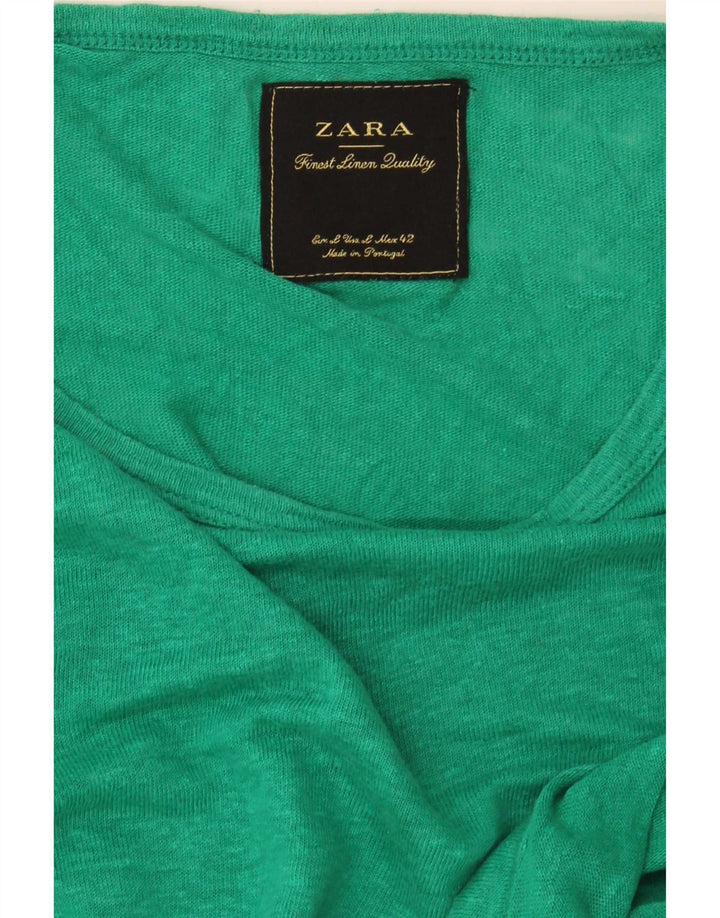 Zara Mens T-Shirt Top Small Green