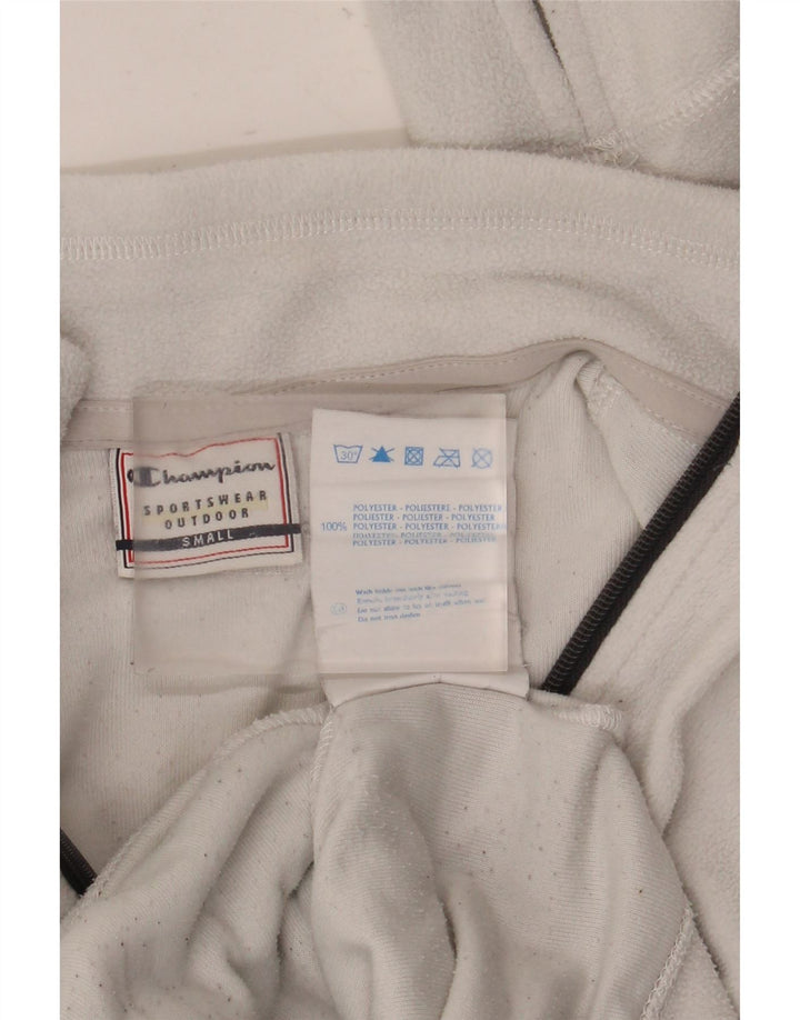 Champion Womens Graphic Fleece Jacket UK 10 Small White Polyester