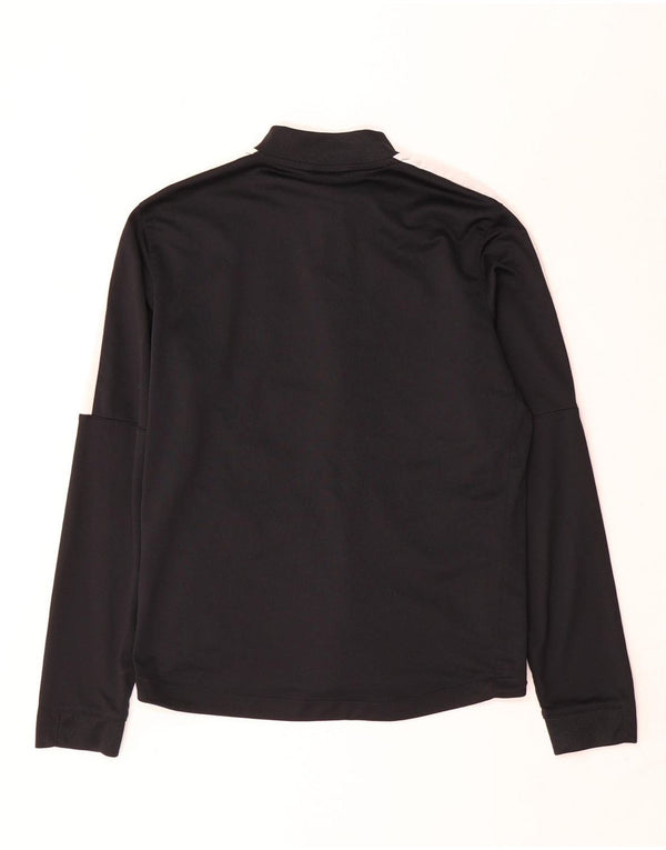 Nike Boys Dri Fit Tracksuit Top Jacket 13-14 Years XL Black Colourblock