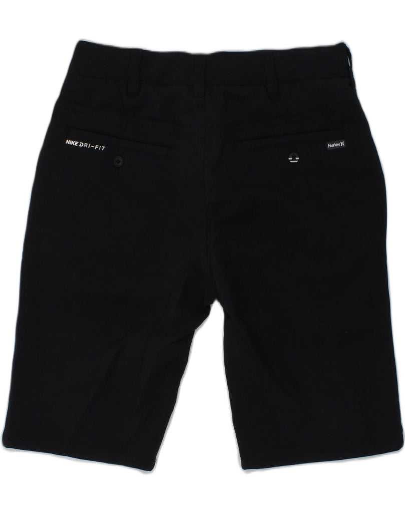 HURLEY Boys Chino Shorts 9-10 Years W25 Black Polyester | Vintage Hurley | Thrift | Second-Hand Hurley | Used Clothing | Messina Hembry 