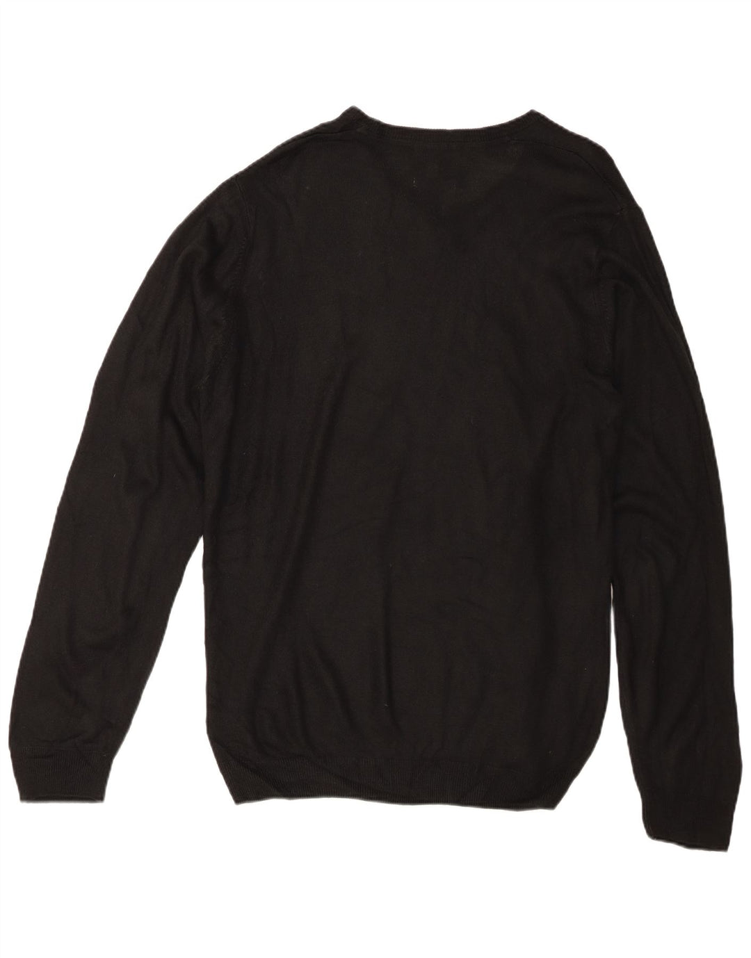 Marks & Spencer Mens V-Neck Jumper Sweater XL Black Acrylic