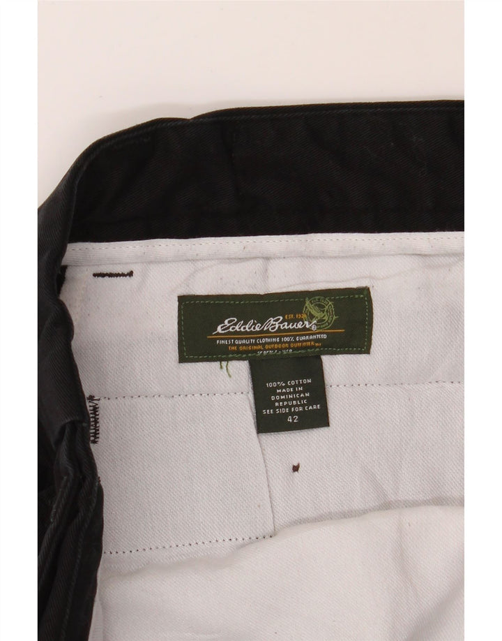 EDDIE BAUER Mens Pegged Chino Trousers W42 L32 Black Cotton Vintage Eddie Bauer and Second-Hand Eddie Bauer from Messina Hembry 