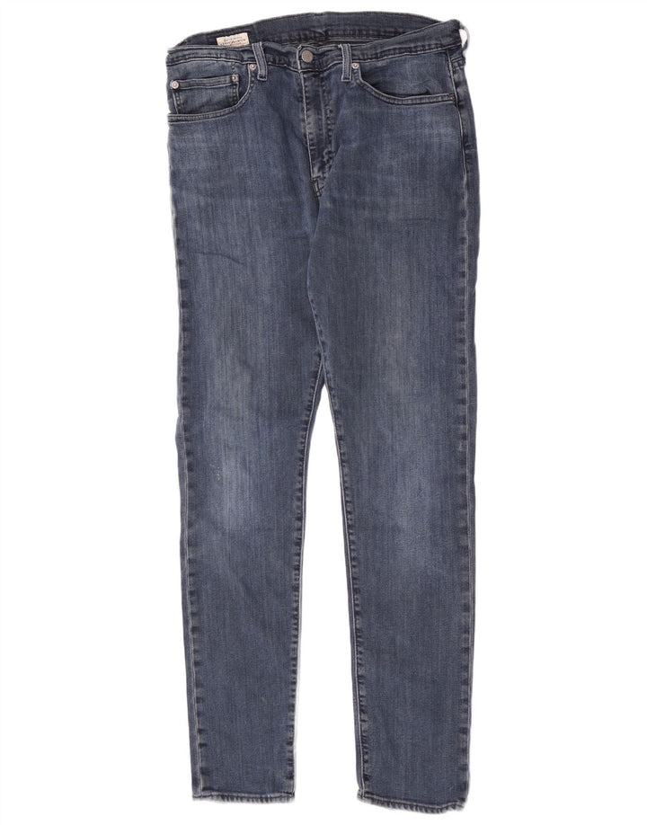 Levi's Mens 512 Slim Jeans W34 L34 Blue Cotton