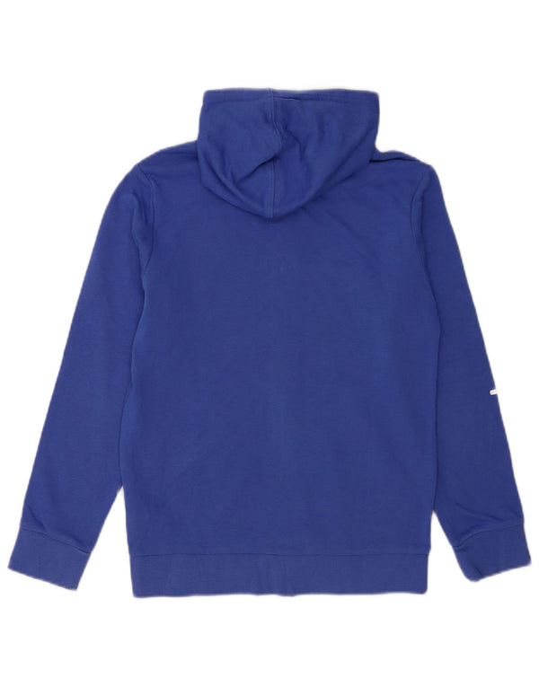 Champion Boys Graphic Zip Hoodie Sweater 11-12 Years Large Blue Cotton