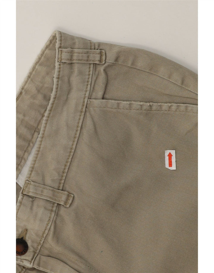 DICKIES Womens Slim Fit Cropped Trousers W34 L26 Beige Vintage Dickies and Second-Hand Dickies from Messina Hembry 