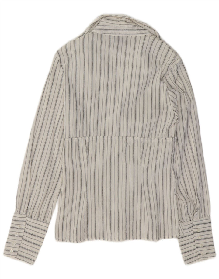 ZARA Womens Pullover Shirt Small White Striped