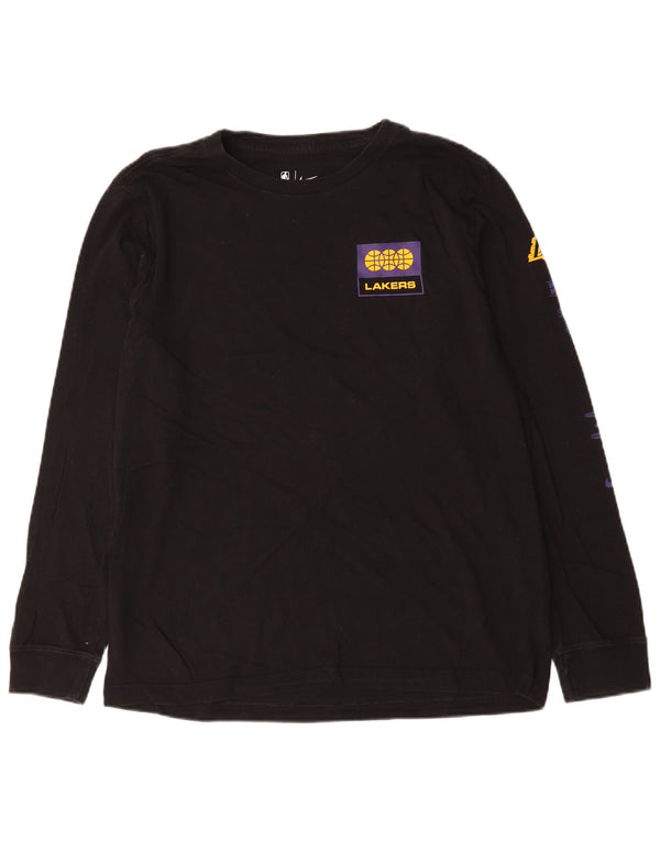 Nike Mens Los Angeles Lakers Graphic Top Long Sleeve Large Black Cotton