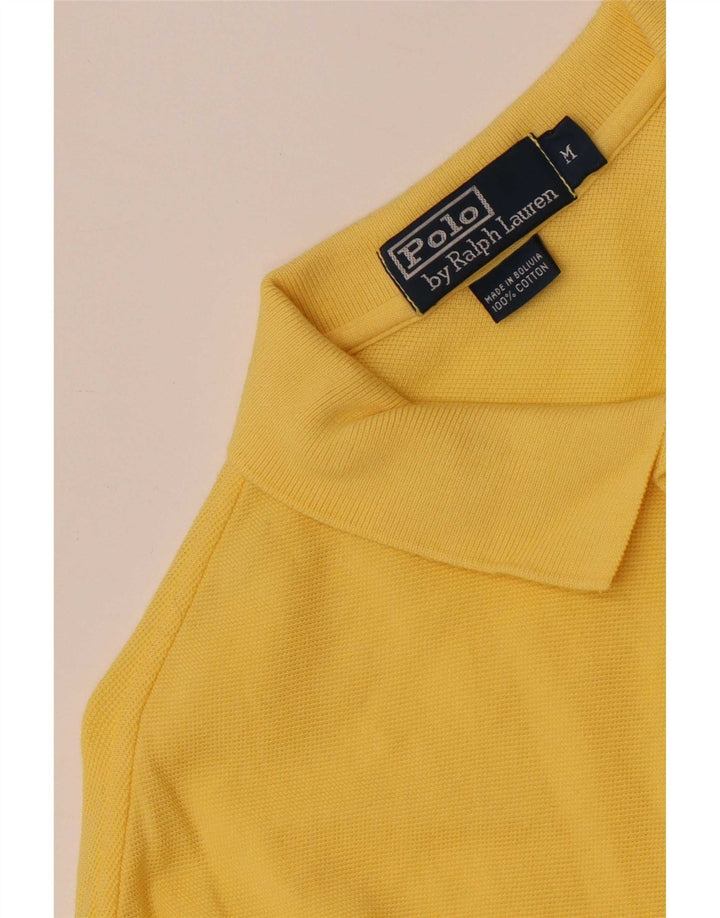 Polo Ralph Lauren Mens Polo Shirt Medium Yellow Cotton