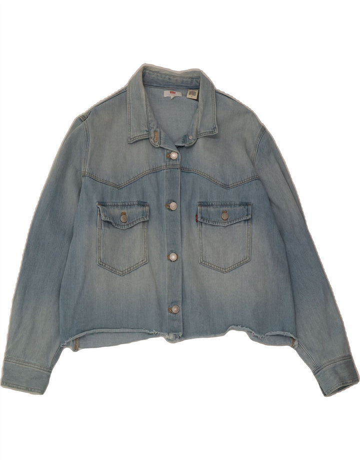 LEVI'S Womens Denim Jacket UK 14 Medium Blue Cotton Vintage Levi's and Second-Hand Levi's from Messina Hembry 