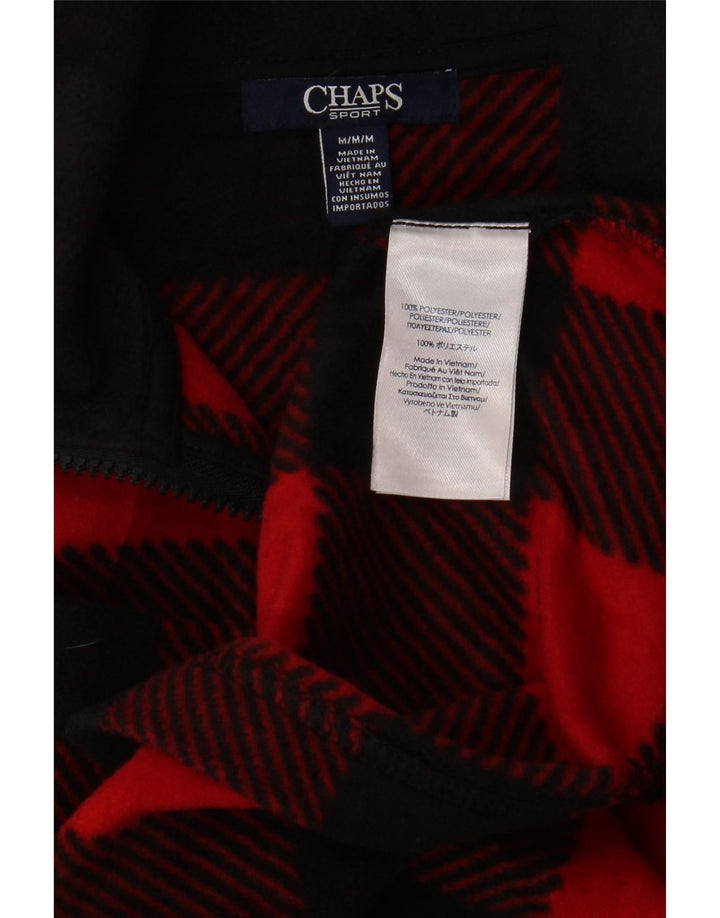 CHAPS Womens Fleece Gilet UK 14 Medium Red Check Polyester