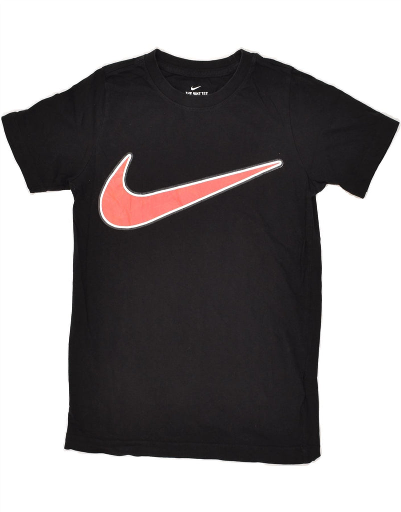 NIKE Boys Graphic T-Shirt Top 10-11 Years Medium Black Cotton | Vintage Nike | Thrift | Second-Hand Nike | Used Clothing | Messina Hembry 