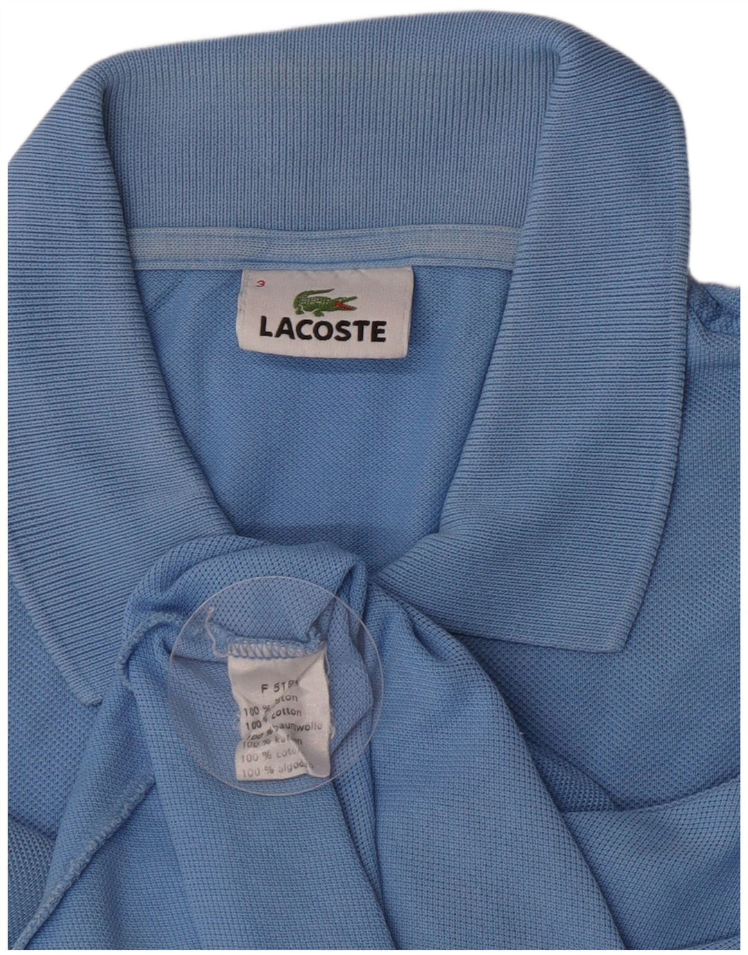 Lacoste Mens Polo Shirt Size 3 Small Blue Cotton
