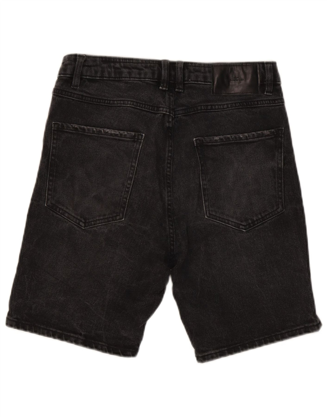 Zara Mens Denim Shorts EU 38 Small W30  Black Cotton