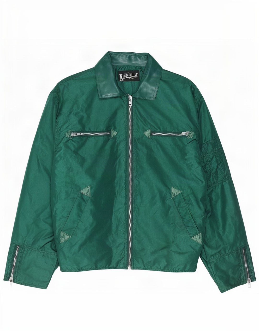 Vintage Mens Bomber Jacket UK 40 Large Green Nylon