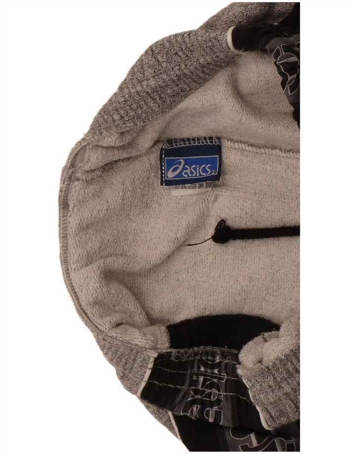 Asics Mens Graphic Tracksuit Trousers Small Grey Colourblock Cotton