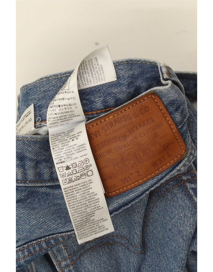 Levi's Mens 551 Straight Jeans W31 L26 Blue Cotton