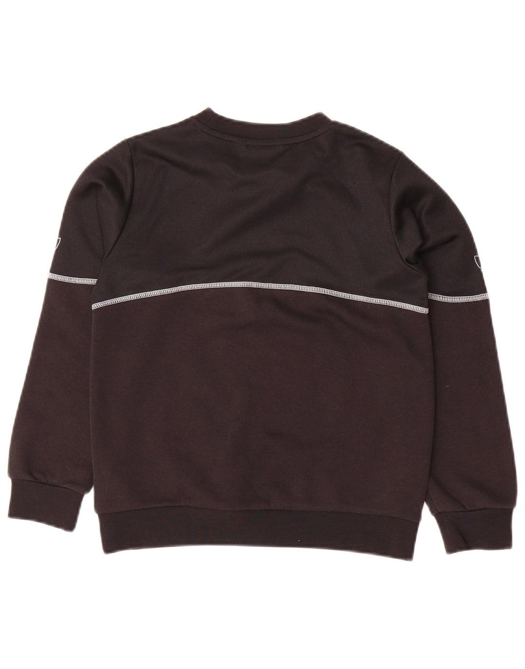 ADIDAS Boys Graphic Sweatshirt Jumper 9-10 Years Black Cotton