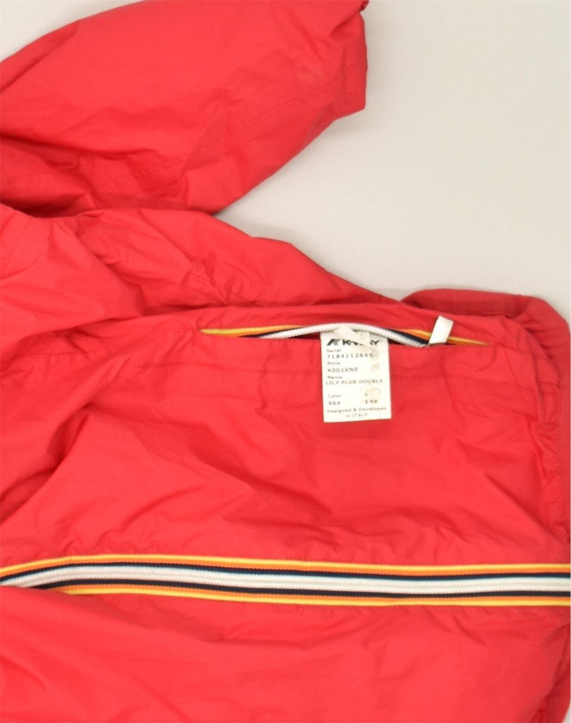 K-WAY Girls Hooded Reversible Jacket 13-14 Years Red Polyamide | Vintage K-Way | Thrift | Second-Hand K-Way | Used Clothing | Messina Hembry 