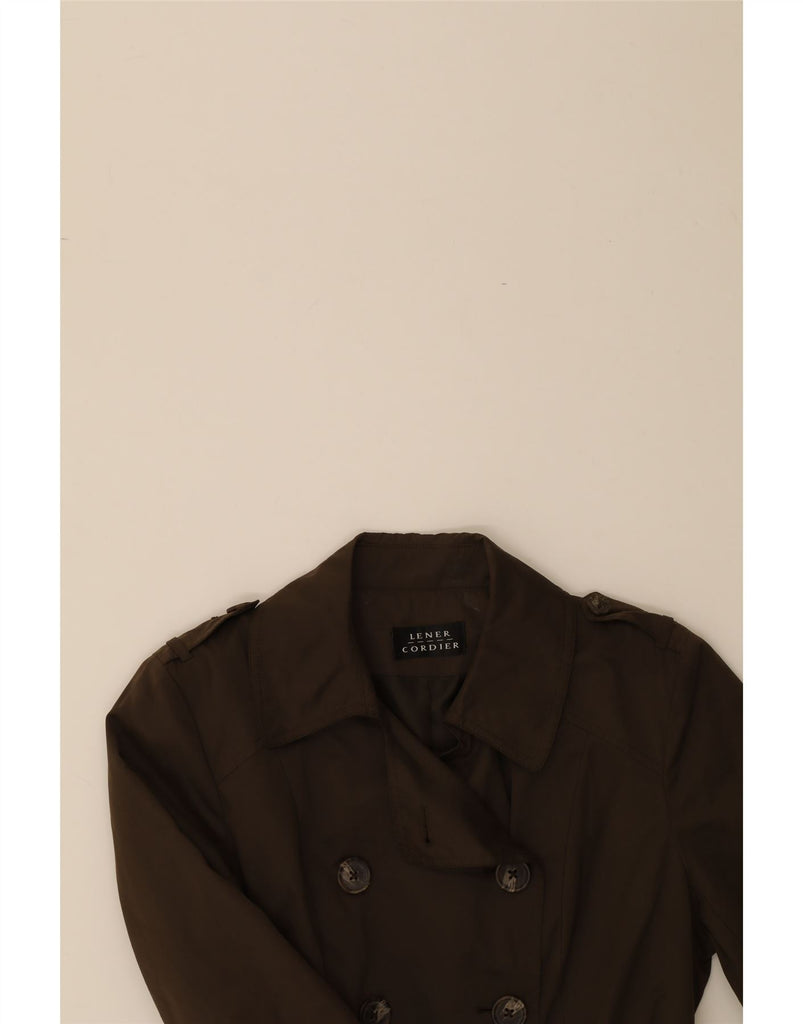 LENER CORDIER Womens Trench Coat IT 42 Medium Brown Polyester Vintage Lener Cordier and Second-Hand Lener Cordier from Messina Hembry 